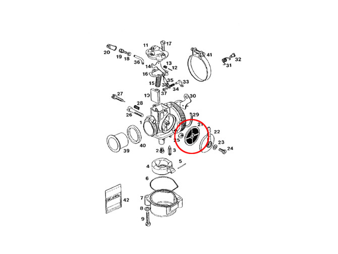 Dellorto SHA carburetor fuel filter original product