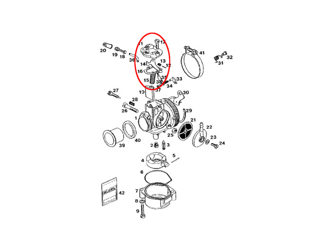 Dellorto SHA Vergaser Gas Schiebe Deckel product