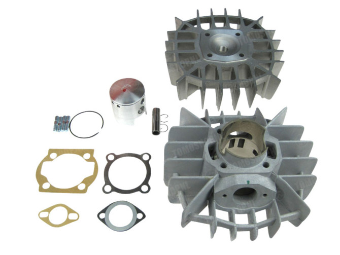 Cilinder Puch Monza 74cc Airsal Eurokit snel 8P + kop Tomos main