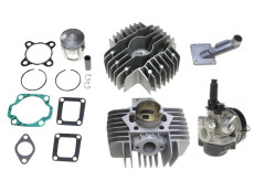 Zylinder Tomos A35 / A52 65ccm (44mm) Power1 Satz mit Dellorto SHA 16 Vergaser