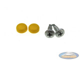License plate mounting set yellow