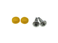 License plate mounting set yellow