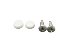 License plate mounting set white