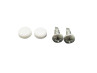 License plate mounting set white thumb extra