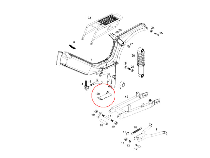 Frame relay support plate Tomos A3 / A35 / various models product