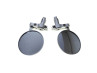 Mirror set bar-end version round aluminium / silver thumb extra