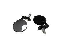 Mirror set bar end version round black