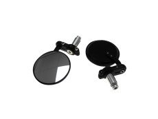 Mirror set bar end version round black