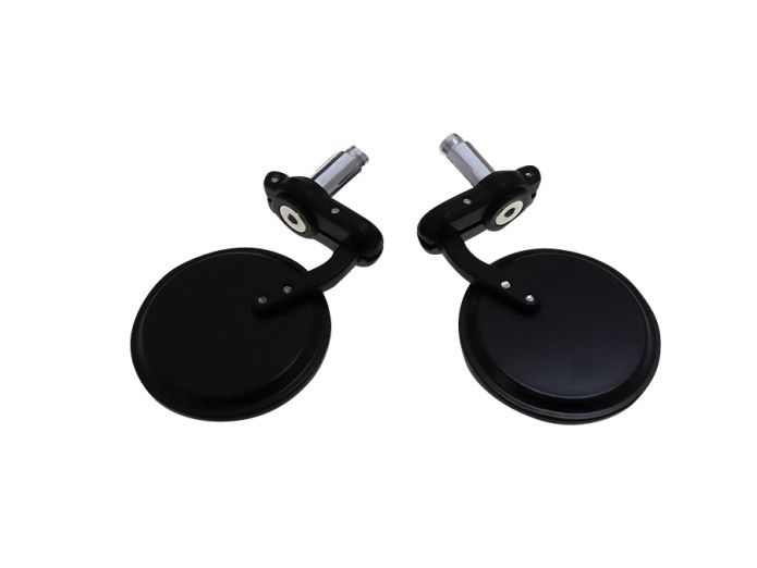 Mirror set bar end version round black