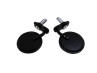 Mirror set bar end version round black thumb extra