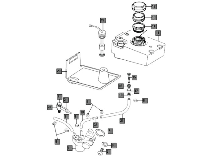 Olietank beschermplaat Tomos Flexer / Funsport / Youngst'R product