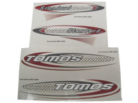 Sticker Tomos Standard red / black set