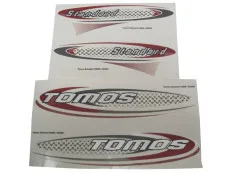 Sticker Tomos Standard red / black set