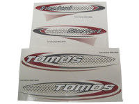 Sticker Tomos Standard rood / zwart set