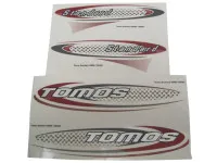 Sticker Tomos Standard rood / zwart set
