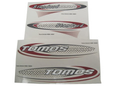 Sticker Tomos Standard rood / zwart set