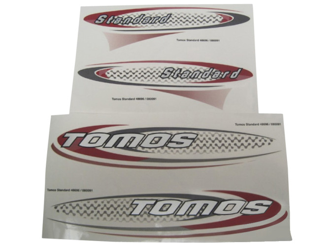 Sticker Tomos Standard rood / zwart set product
