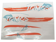 Sticker Tomos Standard orange set