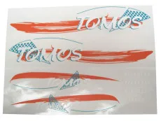 Sticker Tomos Standard orange set