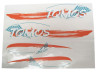 Tomos Stickerset Tomos standard orange Sticker Tomos Standard orange set