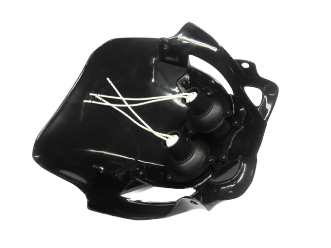Koplampkap spoiler streetfight kap zwart 12V product
