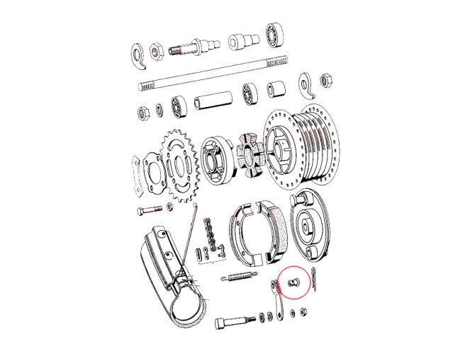 Brake hub bolt Tomos 4L / APN / ATX 10x16mm  product