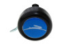Bel Widek zwart met 3D Tomos logo dome sticker thumb extra