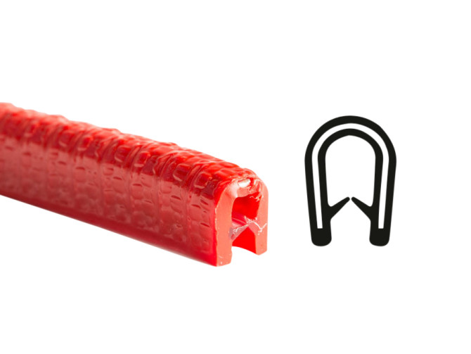 Zierleiste Tank / Rahmen Universal Gummi Rot product
