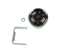 Speedometer kilometer 48mm 100 km/h VDO replica black universal