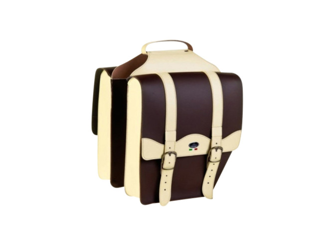 Gepäckträger Taschen Cruiser skai Leder Dunkelbraun / Creme product