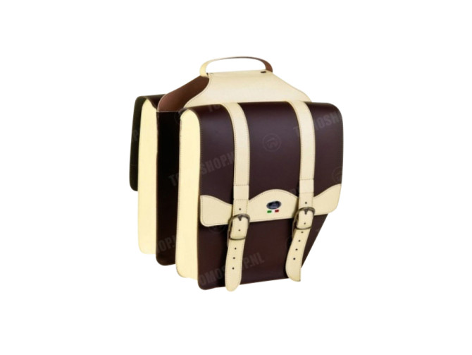 Luggage carrier bags Cruiser skai leather dark brown / creme main