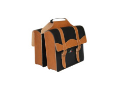 Bagagedrager tassen Sellle Monte Grappa City skai leer zwart / cognac