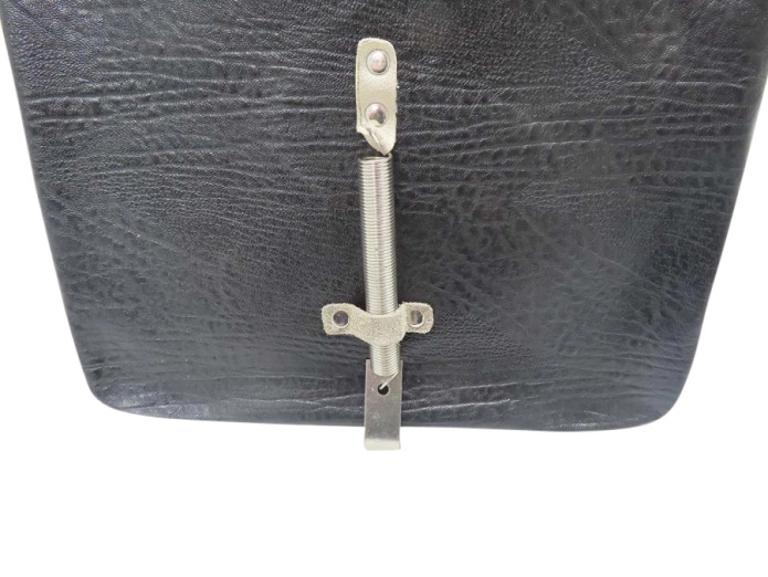 Luggage carrier rear bag Retro black / white