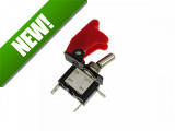 Toggle switch / flightswitch (ON/OFF) 12mm with safety cap