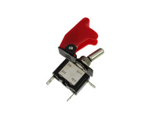 Toggle switch / flightswitch (on/off) 12mm with safety cap