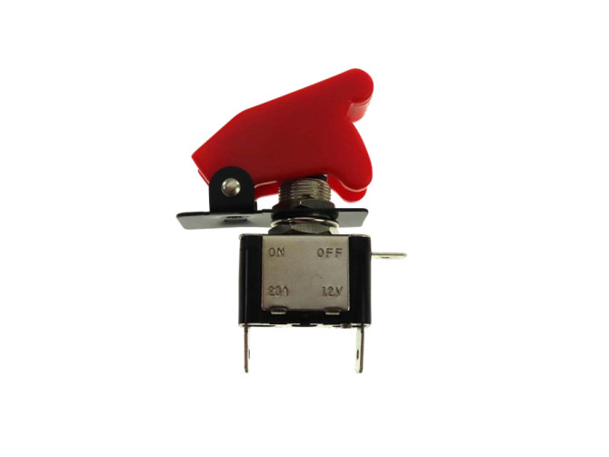 Toggle switch / flightswitch (on/off) 12mm with safety cap product