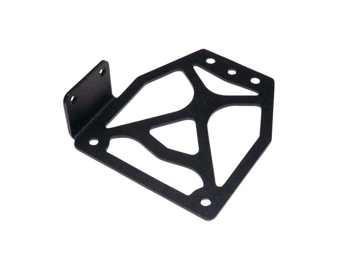 Licence plate holder universal side-mount aluminium black