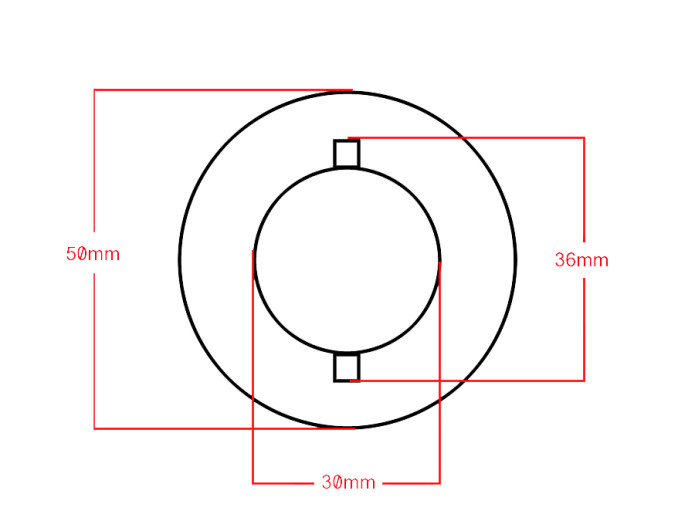 Tankdop bajonet 30mm chroom Magnum style Tomos A3 / A35