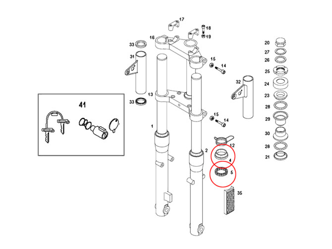 Front fork new model seal ring and dust lip EBR hydraulic product