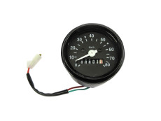 Speedometer kilometer 60mm 80 km/h black universal with light connection
