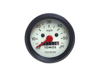 Speedometer miles 60mm 60 mph black / white Original Tomos