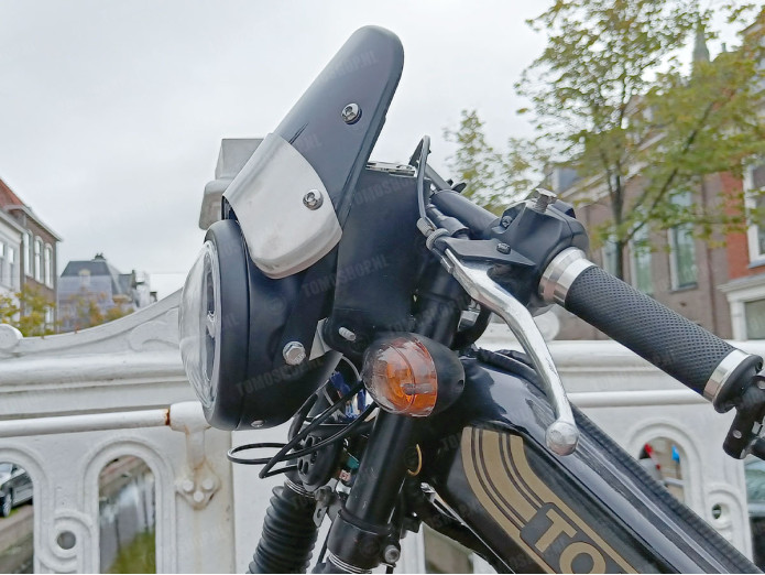 Koplampkap spoiler custom cafe racer kuipruit classic 
