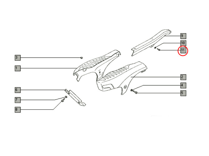 Kettenschutz Tomos Montage Parker 4,2x9,5mm product