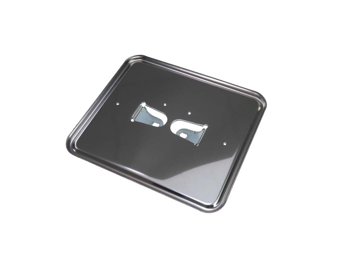 Nummernschild-Halter Niederlande quadratisch Chrom Stahl