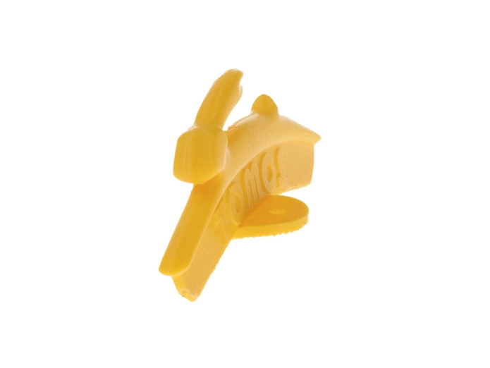 Vorder Schutzblech Tomos Logo mit ein springenden Hasen gelb