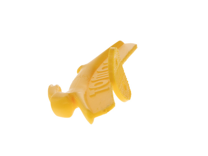 Voorspatbord plaatje Tomos logo met springende haas geel product