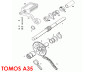 Pedal arm crank axle distance bush Tomos A35 / A52 / A55  thumb extra