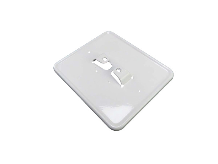 Nummernschild-Halter Niederlande quadratisch Weiß Stahl