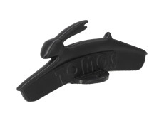 Voorspatbord plaatje Tomos logo met springende haas zwart