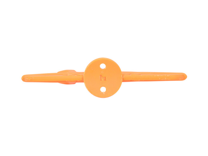 Vorder Schutzblech plakette Tomos Logo mit ein springenden Hasen orange